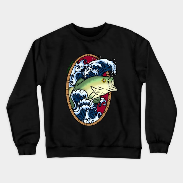 Bass fish Crewneck Sweatshirt by LinkleRose